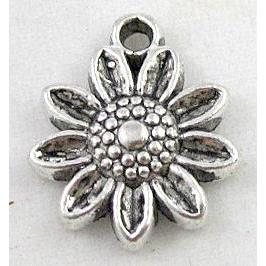 tibetan silver sunflower pendant, Non-Nickel