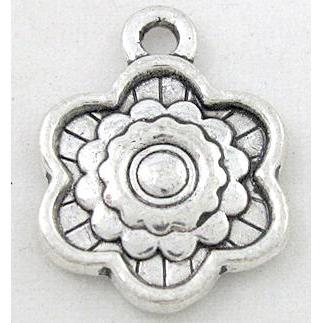 tibetan silver sunflower pendant, Non-Nickel