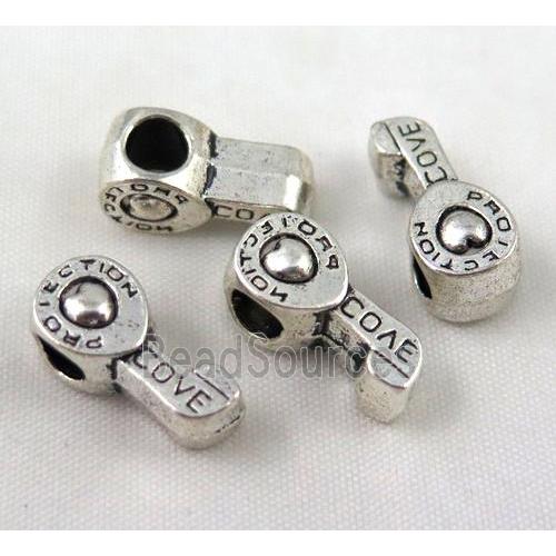 bead, tibetan silver Non-Nickel