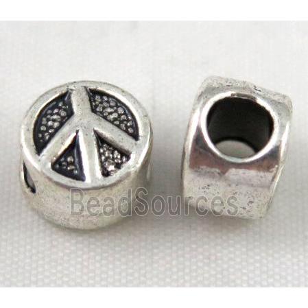 bead, tibetan silver Non-Nickel