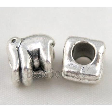 bead, tibetan silver Non-Nickel