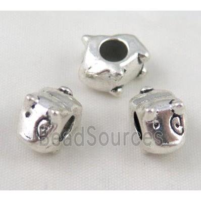 bead, tibetan silver Non-Nickel