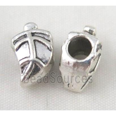 bead, tibetan silver Non-Nickel