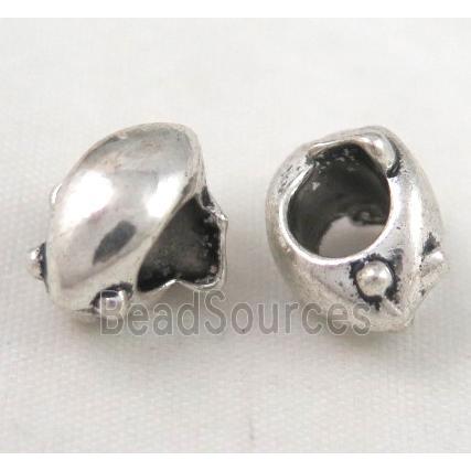 bead, tibetan silver Non-Nickel