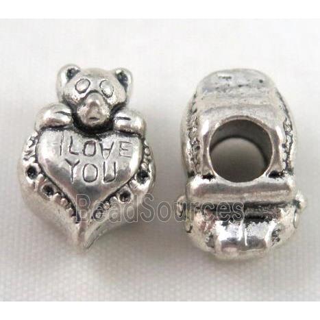 bead, tibetan silver Non-Nickel