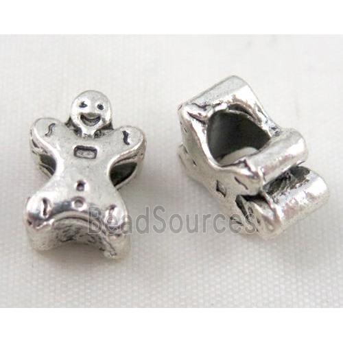 bead, tibetan silver Non-Nickel