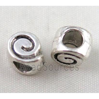 bead, tibetan silver Non-Nickel