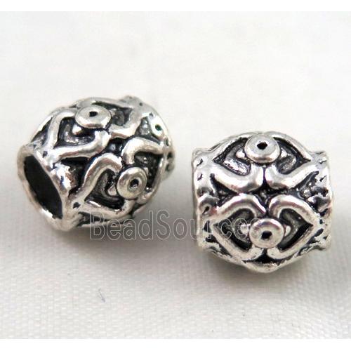 bead, tibetan silver Non-Nickel