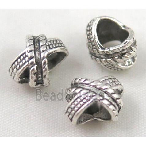 bead, tibetan silver Non-Nickel