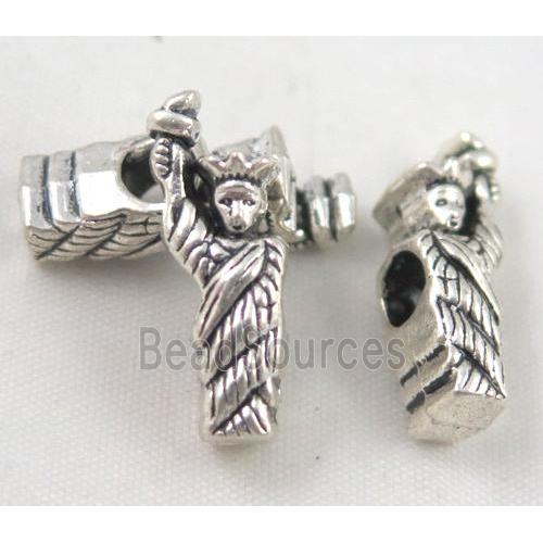 bead, tibetan silver Non-Nickel