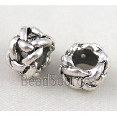 bead, tibetan silver Non-Nickel