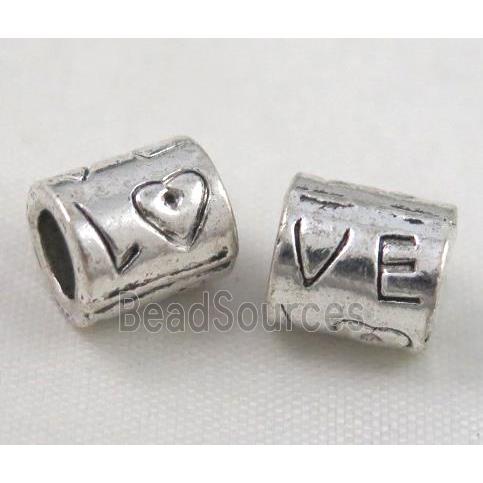 bead, tibetan silver Non-Nickel