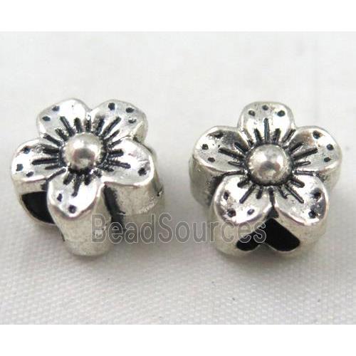 flower bead, tibetan silver Non-Nickel