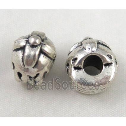 bead, tibetan silver Non-Nickel