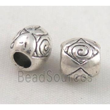 bead, tibetan silver Non-Nickel