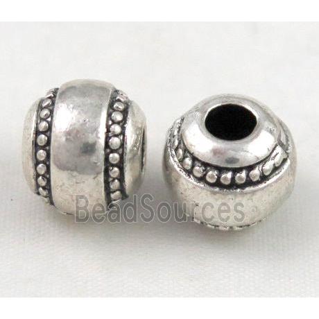 bead, tibetan silver Non-Nickel