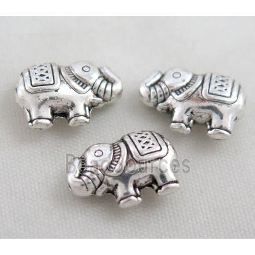 tibetan silver elephant beads, non-nickel