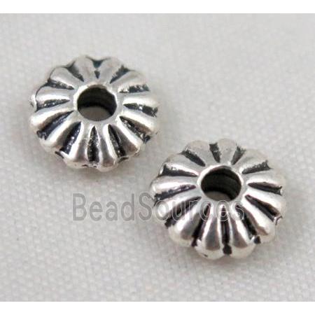 tibetan silver spacer bead, non-nickel