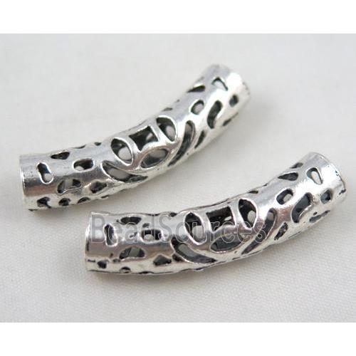 Tibetan silver spacer tube bead, Non-Nickel