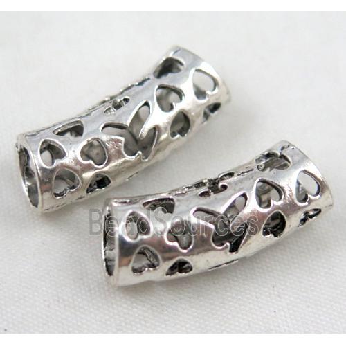 Tibetan silver spacer tube bead, Non-Nickel