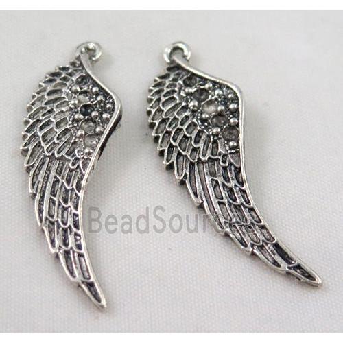 Tibetan silver wing pendant, Non-nickel