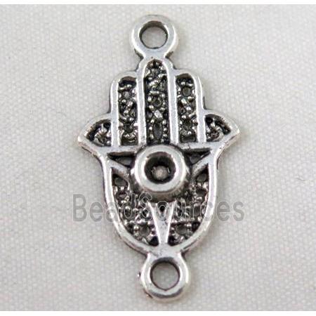 Tibetan silver hamsahand connector, Non-nickel