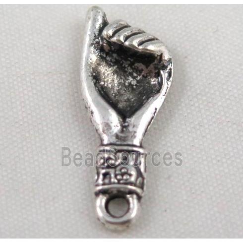 Tibetan silver hand pendant, Non-nickel