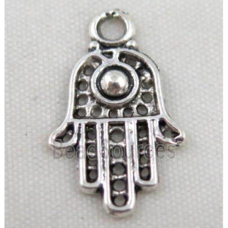 Tibetan silver hamsahand pendant, Non-nickel