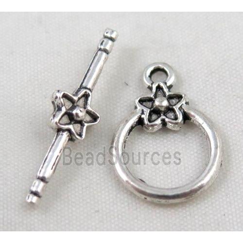 Tibetan Silver Toggle Clasp Non-Nickel