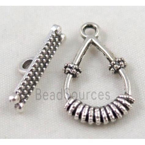 Tibetan Silver Toggle Clasp Non-Nickel