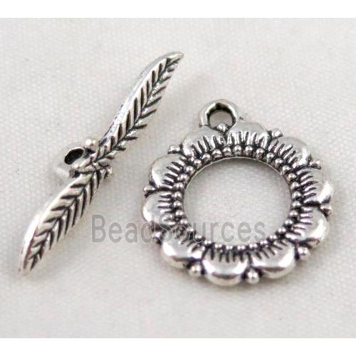 Tibetan Silver Toggle Clasp Non-Nickel