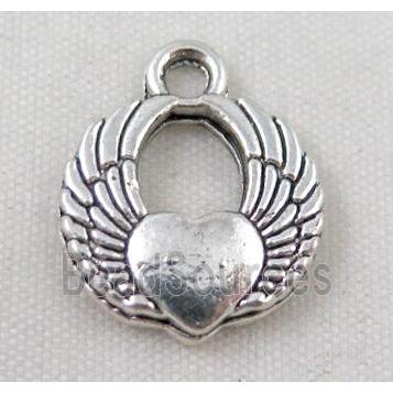 Tibetan silver wing pendant, Non-nickel