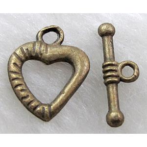 Tibetan Silver toggle clasps, Antique Bronze