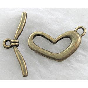 Tibetan Silver toggle clasps, Antique Bronze