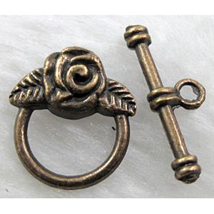 Tibetan Silver toggle clasps, Antique Bronze