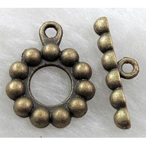 Antique Bronze Tibetan Silver toggle clasps