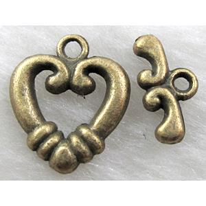 Tibetan Silver toggle clasps, Antique Bronze