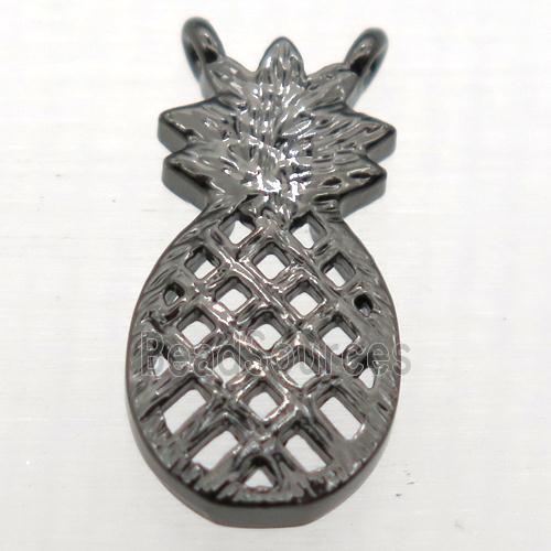 copper pineapple pendant, black plated