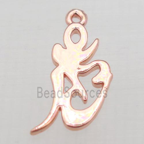 copper pendant, rose gold