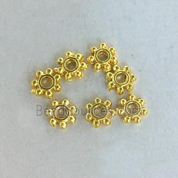 24K gold Alloy daisy spader beads