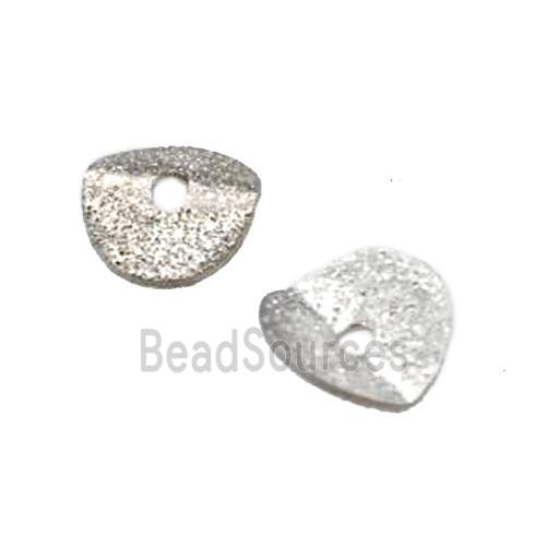 copper Thin slice beads, platinum plated, matte