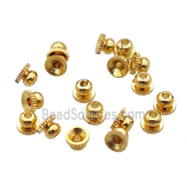 copper spacer beads, Unfade, gold plated