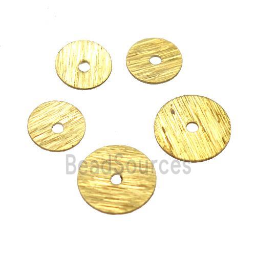 raw brass copper brushed spacer beads, heishi