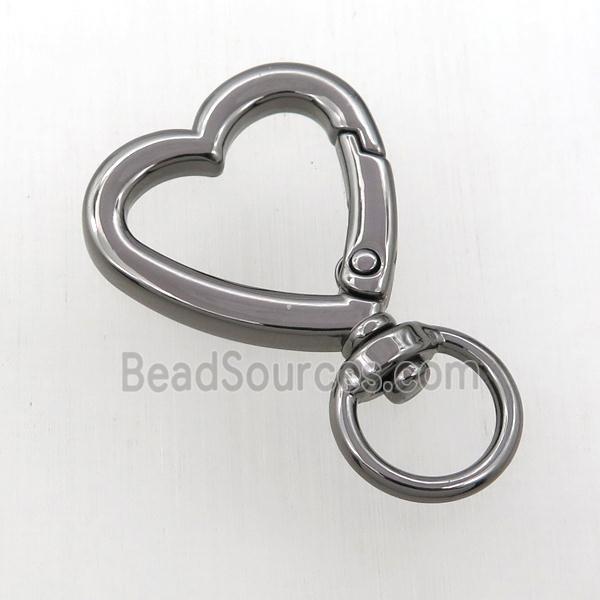 copper keychain clasp, black plated