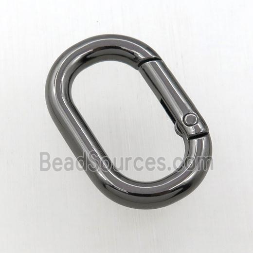 copper keychain clasp, black plated