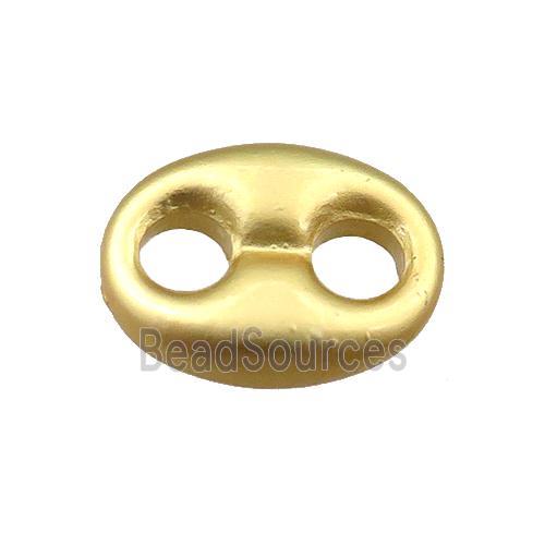 copper pignose oval connector, unfaded, duck-gold