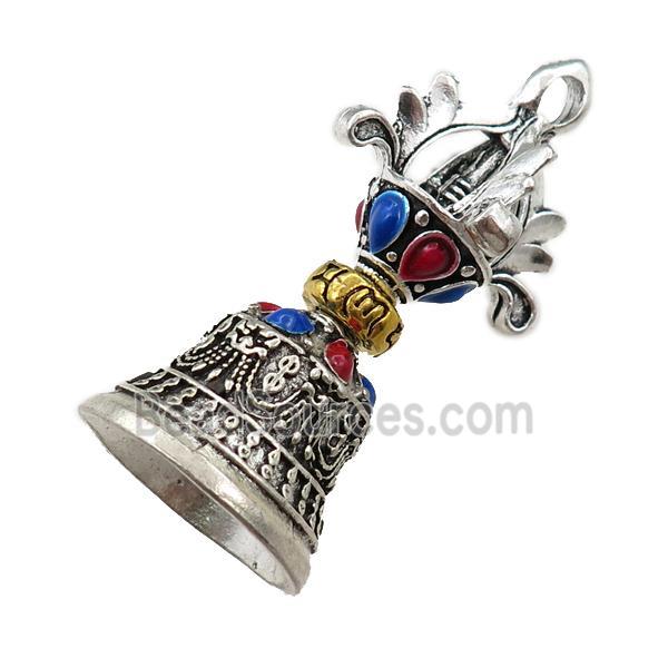 Tibetan KingKong Bell charm zinc pendant