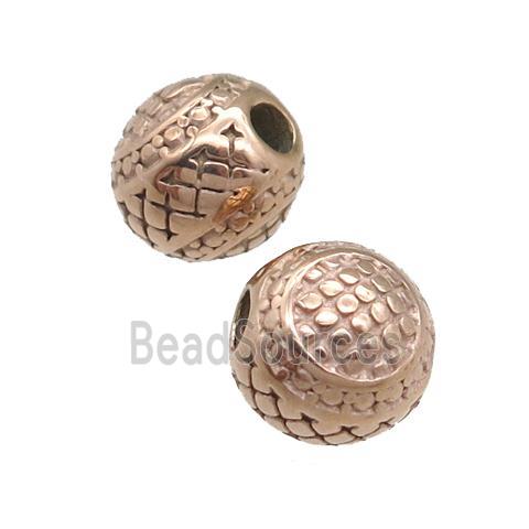 stainless steel beads, rose gold