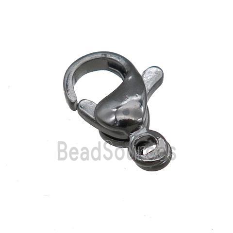 stainless steel lobster clasp, black plated