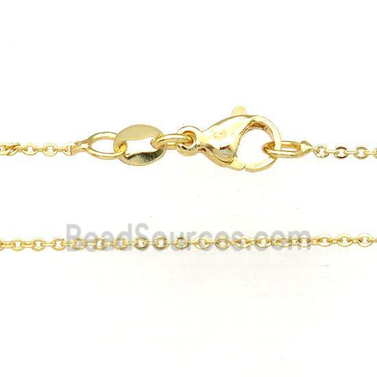 copper necklace chain, unfaded, gold plated